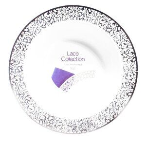 40 Disposable Gold Plastic Dessert Bowls 12 oz Soup Bowls Silver Lace Wedding